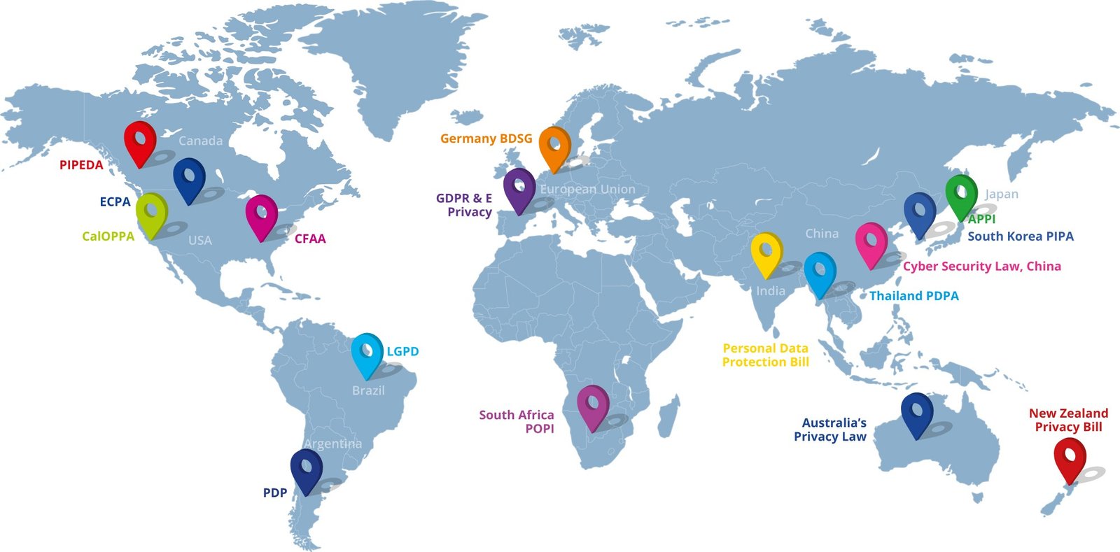 Privacy regulation around the world