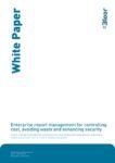 Cover for Enterprise report management for controlling cost, avoiding waste and enhancing security