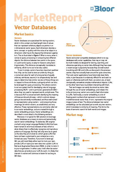 Cover for Vector databases