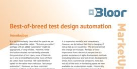Cover for Best-of-breed test design automation
